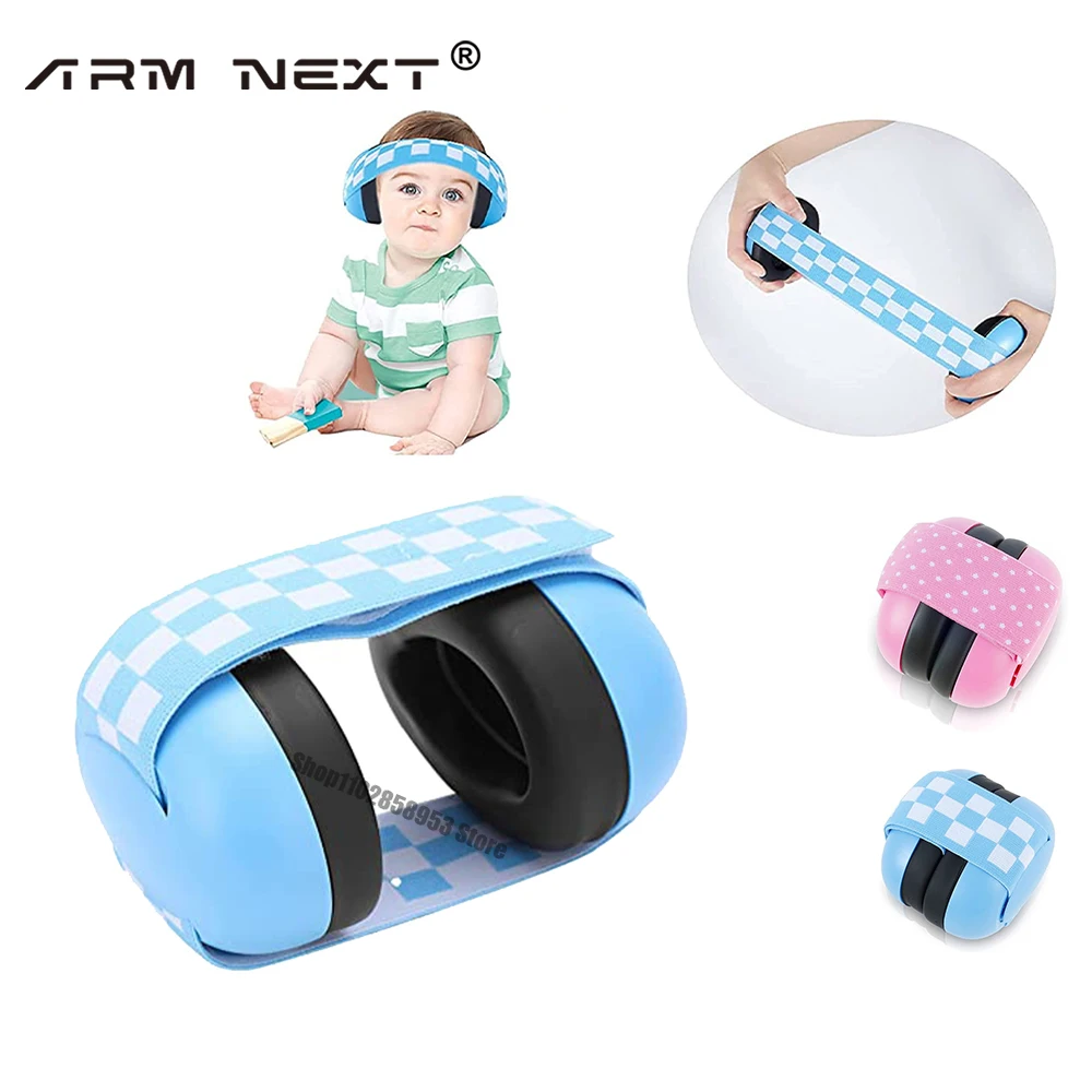 Baby Earmuffs Protection Comfortable Infant Ear Muffs Prevent Hearing Damage&Improve Sleep Adjustable Elastic Headband