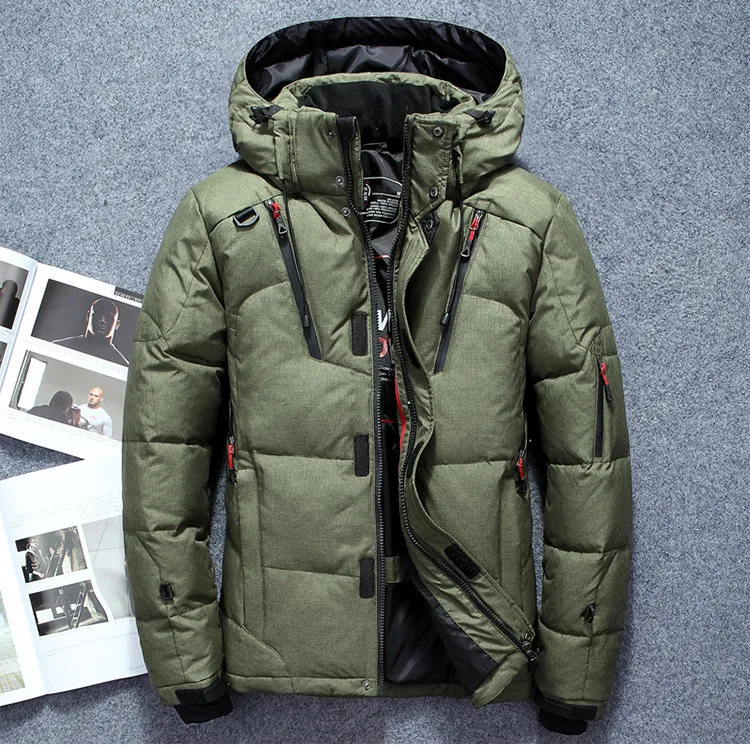 2025 Outdoor Kurze Parka 1987 Vintage Jugend Mit Kapuze Dicke Warme Mantel Winter Kälte Beweis Jacke Männer Streetwear