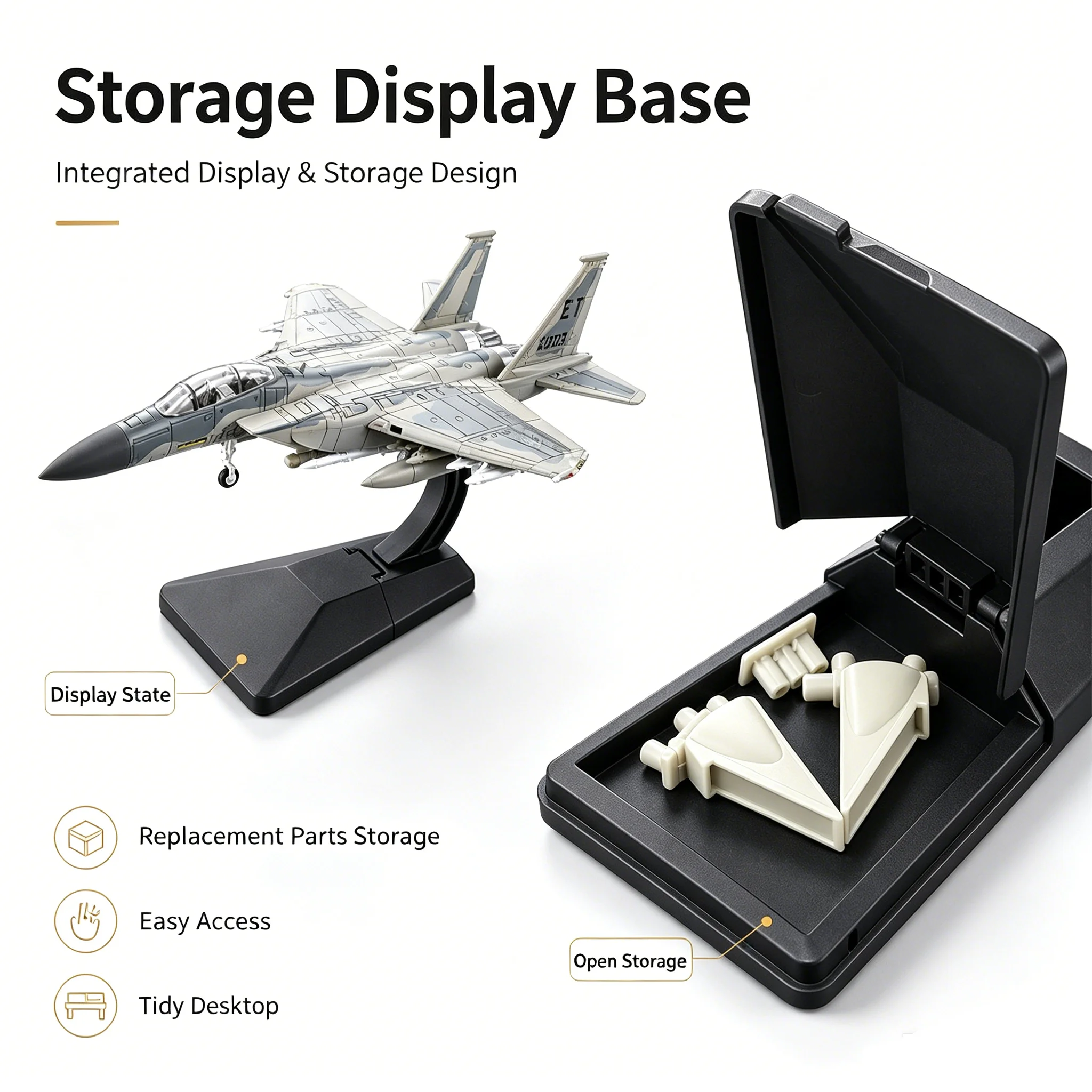 1:72 Maßstab Plastik-Schnappmontage Kampfjet-Modellset F-15 Eagle & J-10 Flugzeug-Replika Militärflugzeug-Sammlung Ausstellungsstück – Detail 6