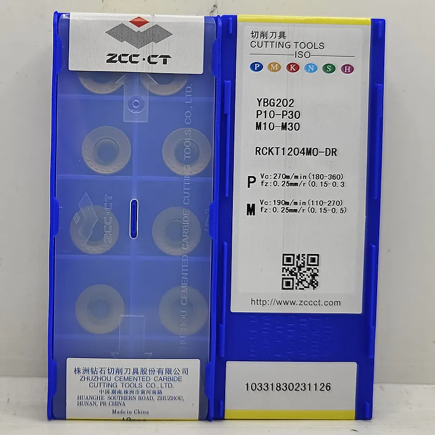 

RCKT1204MO-DR YBG205/RCKT1204MO-DR YBG202/RCKT1204MO-DR YB9320 YBM253 YBM251 YBM351 ZCC.CT CNC carbide milling inserts 10pcs/box