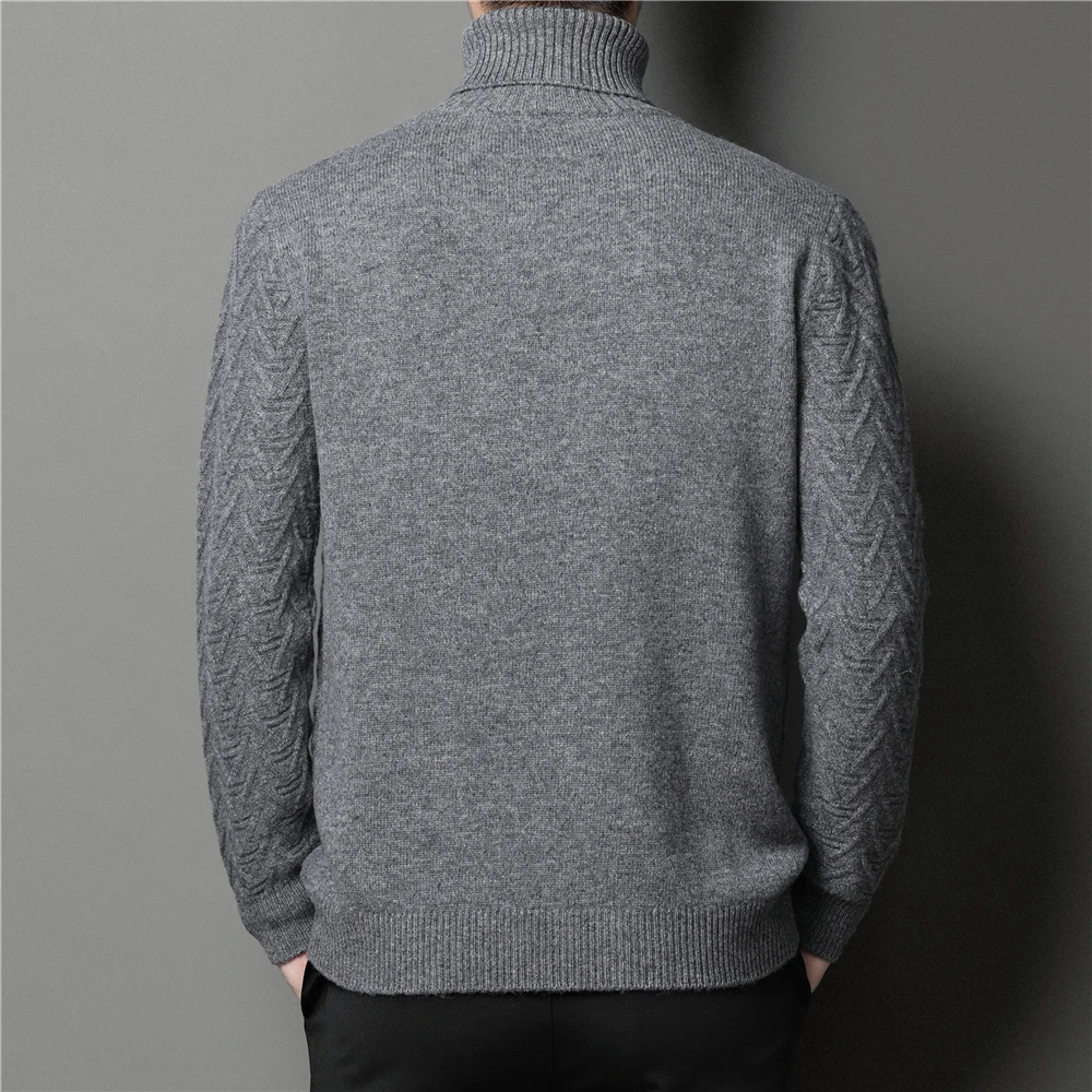 COODRONY Brand 100% Merino Wool Turtleneck Sweater Men Clothing Autumn Winter New Arrival Thick Warm Cashmere Pullover Men Z3049