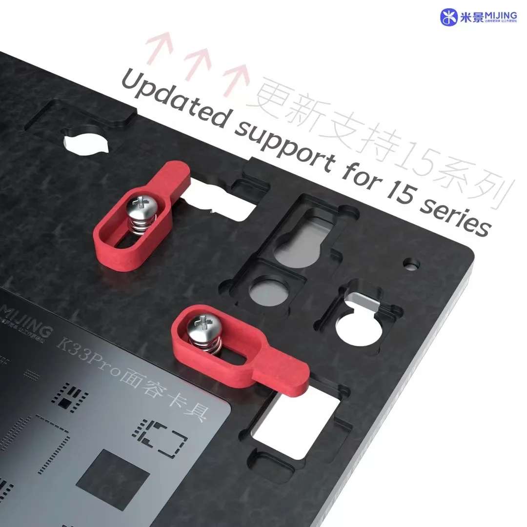 Mijing K33 Pro dot matrix perlengkapan perbaikan BGA Reballing stensil untuk iPhone X-13PM Dot proyektor Face ID Tin penanaman platform