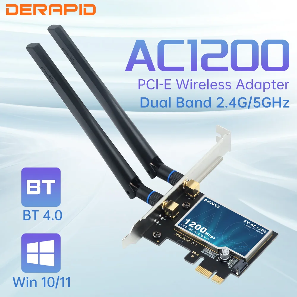 WiFi6 AX200 PCIE WiFi بطاقة Bluetooth5.2 AC1200 WiFi 5 ثنائي النطاق 2.4G/5Ghz 802.11AX محول لاسلكي للكمبيوتر المكتبي ويندوز 10/11 #2