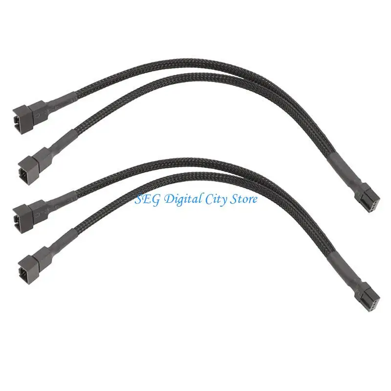 U75B 2pcs 3/2/1 Way 4pin PWM Fan Splitter Fan Converter Cable per raffreddamento efficiente