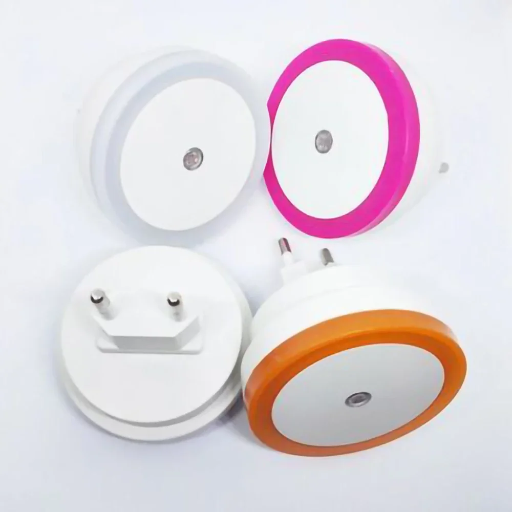 Light Control Intelligent Night Light Energy Saving LED Sensor Lamp EU/US Plug Wall Lamp For Children's Bedroom Stairs Lighting