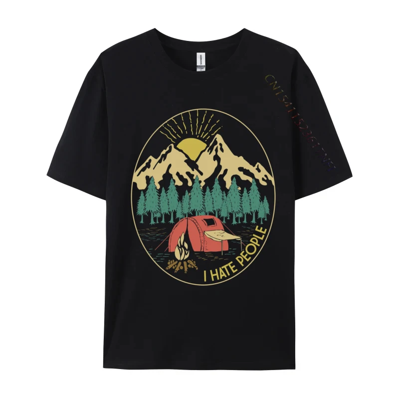 

Love Camping I Hate People Funny Camping Tops Tees Luxury Designer T-Shirts Ramen Food Wars Cotton Fabric Camisa Mens T-Shirts