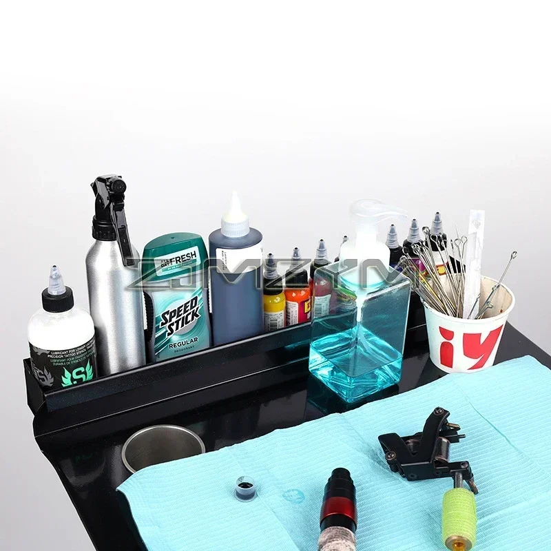 Tattoo Stand Table แบบพกพาพับ Tattoo Work Station ถาดสถานีโต๊ะสตูดิโอ