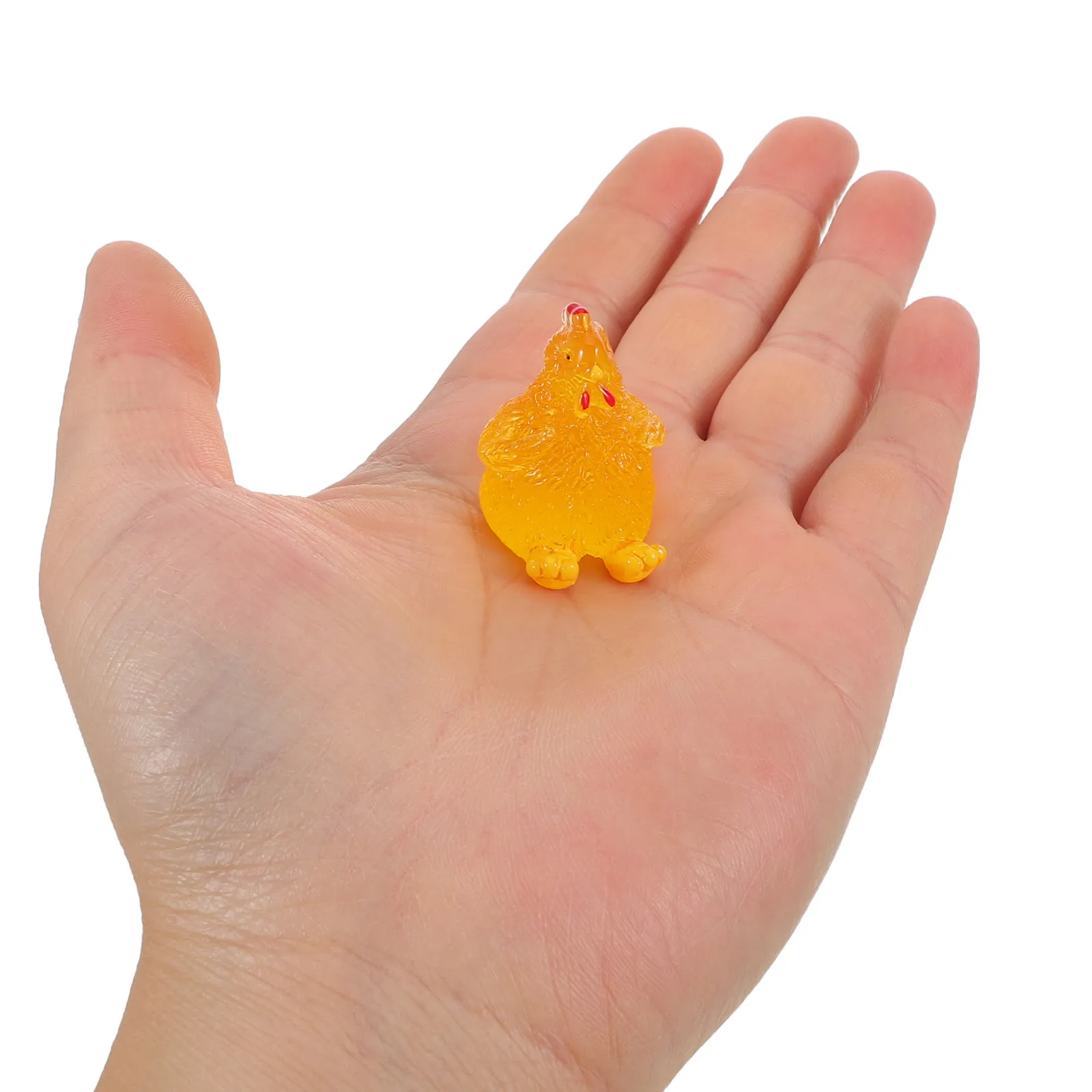 

20Pcs Mini Resin Chickens Micro Landscape Decoration Miniature Rooster Hen Bright Colors Creative Desktop Garden Accent