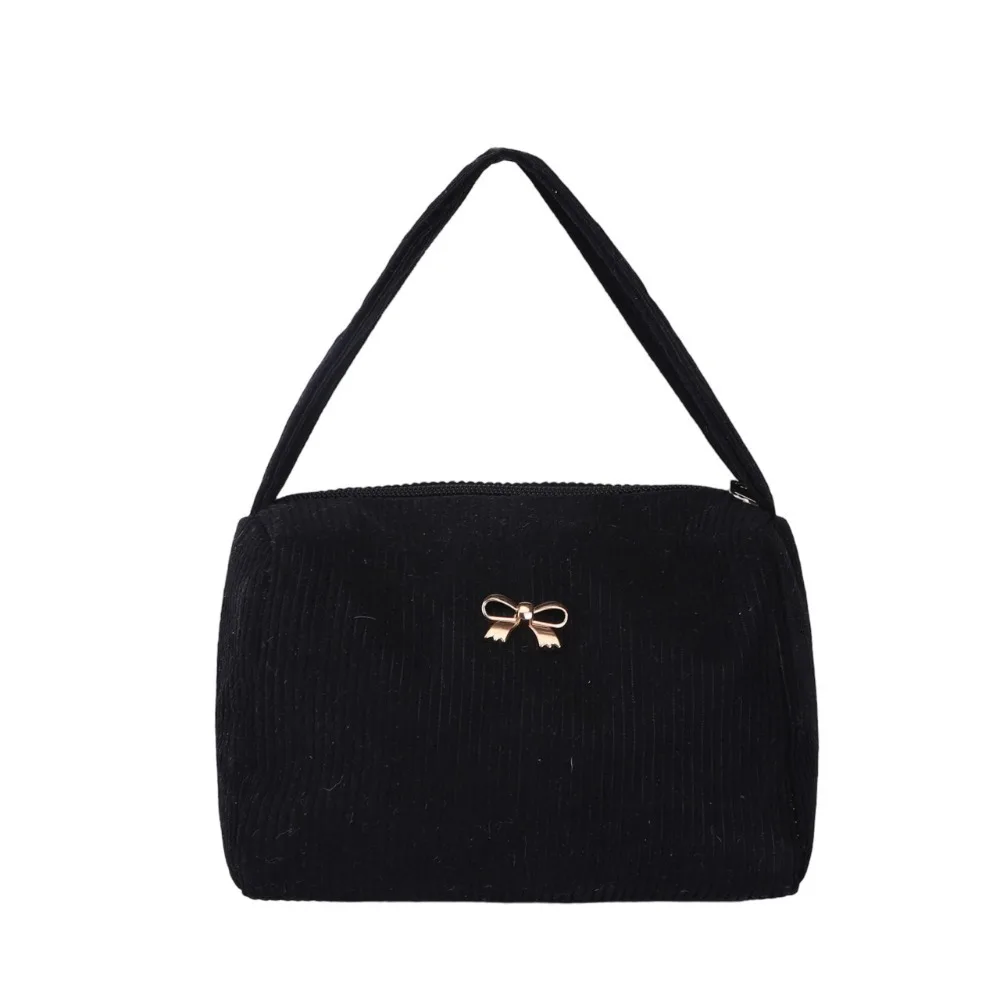 New Large Capacity Corduroy Pillow Bag Soft Portable Crossbody Handbag Zipper Single Shoulder Bag Women