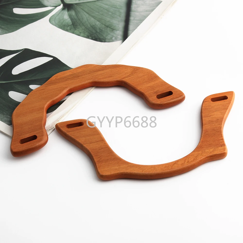 2/10/30PCS Camel Arch Bridge Shape Large Solid Wood Handle For Women Bags Handbag Wallet Shoulder Woven Holder Frame Accessories