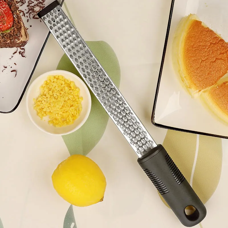 Kitchen Grater, Sharp Stainless Steel, Multi-functional, Cheese, Lemon, Vegetables, Chocolate, Non-slip Grip, Modern Design