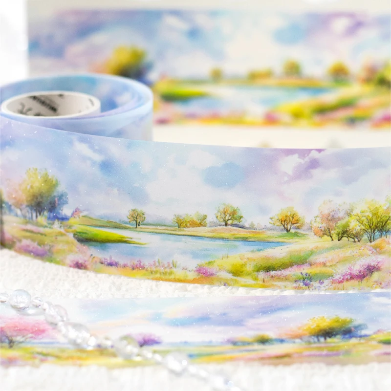 JIANQI 50 مللي متر * 2 متر أشرطة PET مشهد جميل لتقوم بها بنفسك سكرابوكينغ ديكور ألبوم صور مجمعة غير المرغوب فيه مجلة المواد ملصقات جماليات