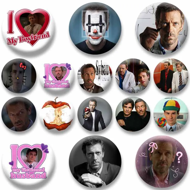 Classic TV Show House MD Badge James Wilson Gregory Funny Enamel Pins Jewelry Badge Clothing Backpack Accessories Friends Gifts