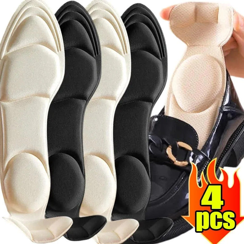 

2-4pcs Memory Foam High Heels with Soft Sole Insoles Women's Heel Stickers Anti-wear Feet Ultra Soft Insoles Half Size Pads