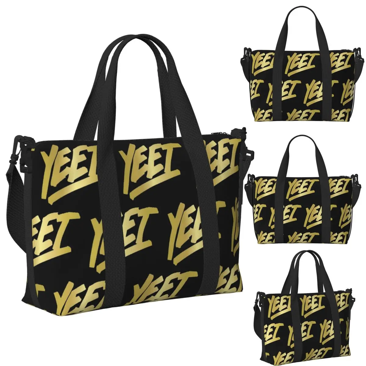 

Lazar Beam Jey Uso Yeet Пляжная дорожная сумка Большая вместительная сумка-тоут для спортзала Спортивная женская дорожная сумка для покупок