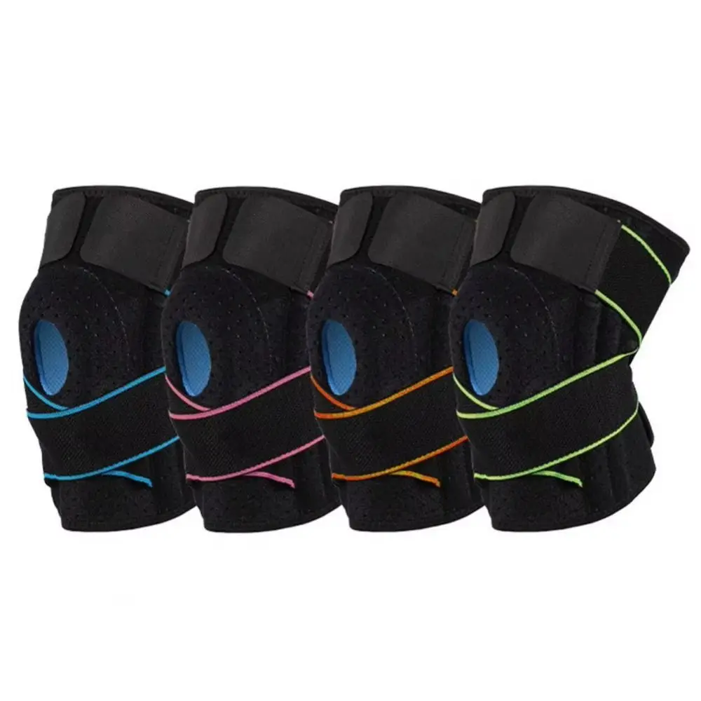 

Adjustable Strap Compression Knee Brace Side Stabilizers Pressurized Elastic Patellar Tendon Support Protector Joint Support