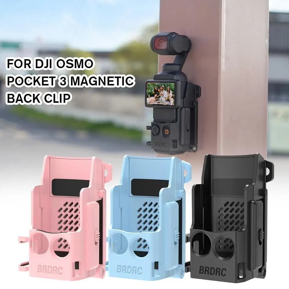 

For DJI Osmo Pocket 3 Magnetic Back Clip Quick Release Back Clip Adapter Frame Holder For Pocket 3 Vlogging Accessories