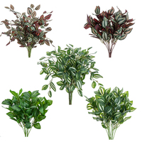 Artificial Plant Green Bonsai for Home Christmas Decoration Craft Wedding Banquet Accessories Office Table Ornament False Leaves