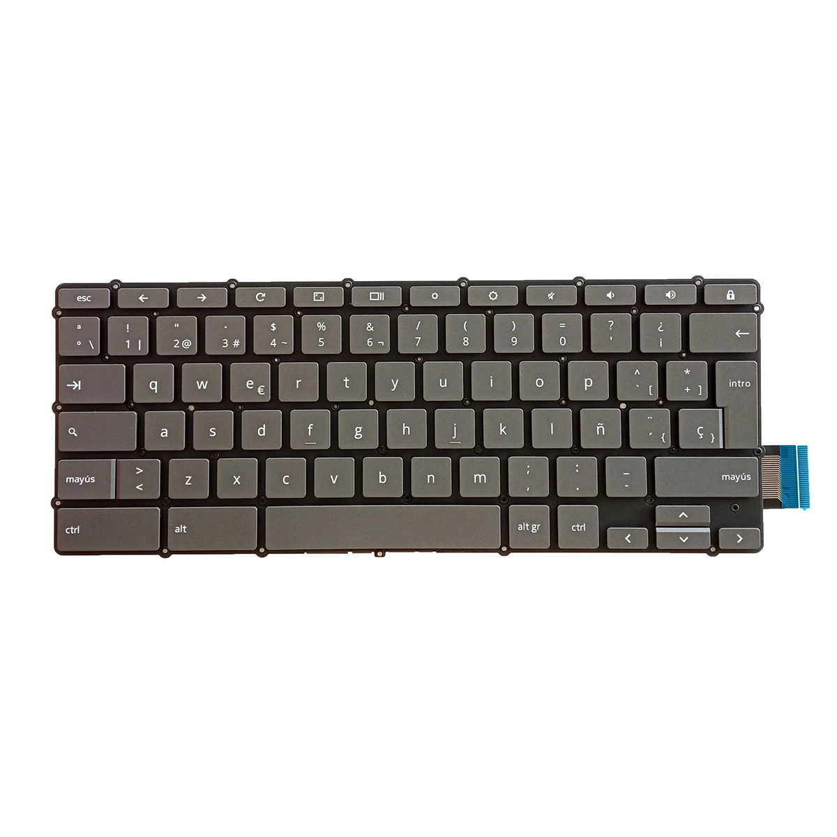 Imagem -04 - Teclado Laotop para Lenovo para Ideapad Flex Cb13iml05 Inglês sp Cinza Novo