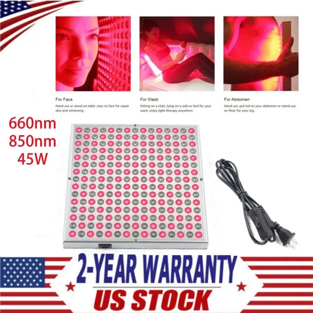 Red Near Infrared LED Anti Aging Therapy Light Panel Full Body 660nm 850nm 45W