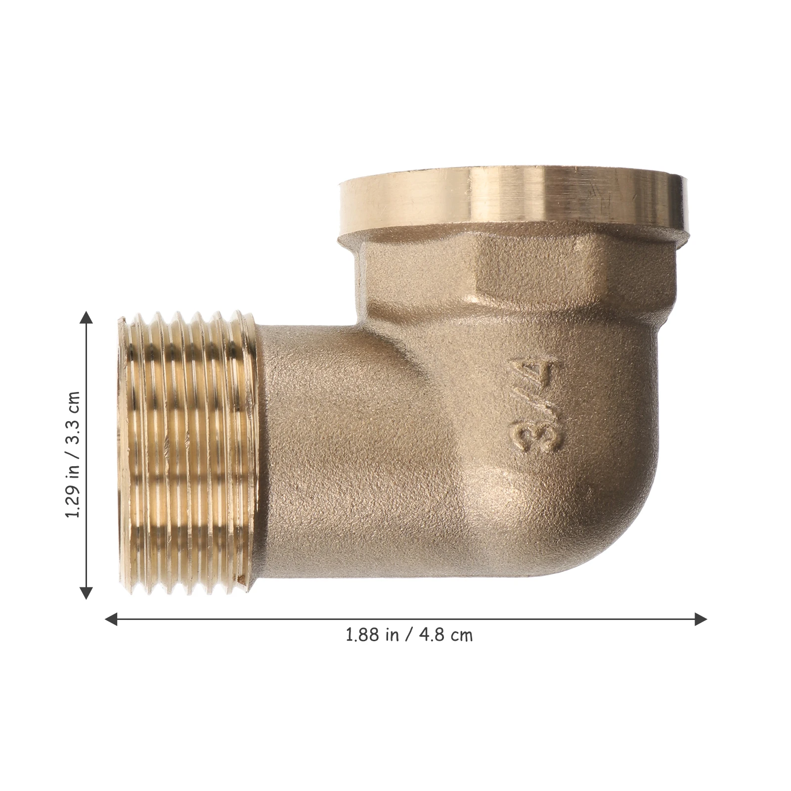 

2pcs Copper Elbow Accessories 90 Degree Connector Solid Brass Garden Hose Threads Male Female RV Home Use Water Sprinkler Faucet
