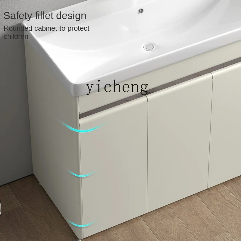 Zf Bathroom Stainless Steel Deepening Washbasin Cabinet Combination Balcony Wash Basin Table