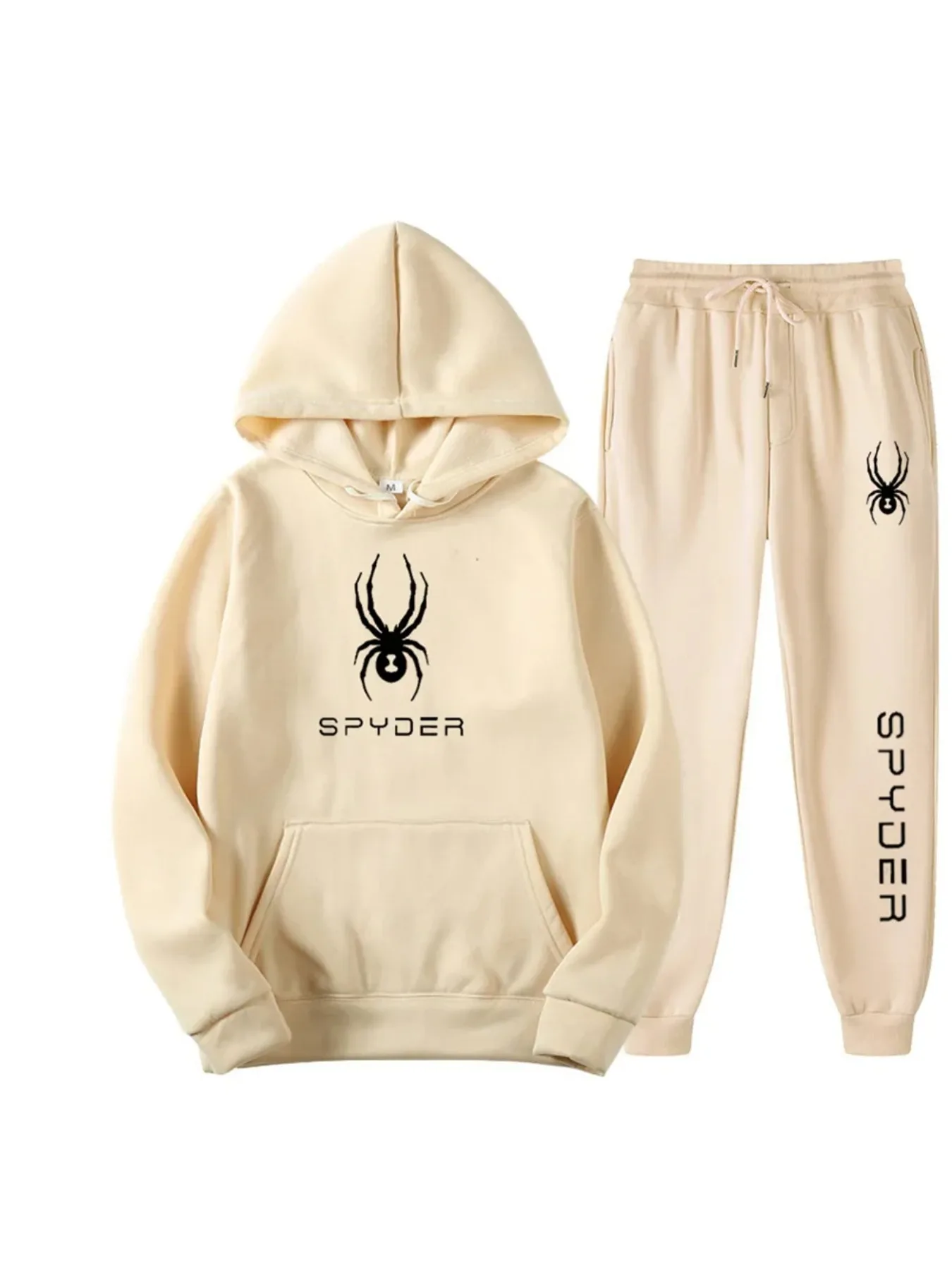 يرتدي الرجال والنساء في الخريف والشتاء سراويل خصر مرنة بغطاء للرأس وأكمام طويلة، بالإضافة إلى ملابس رياضية كاجوال مكونة من قطعتين. #5