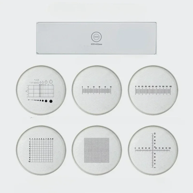 Microscope Eyepiece Calibration Slide Reticle Cross Line Ocular Graticule Micrometer Grid for Measurement
