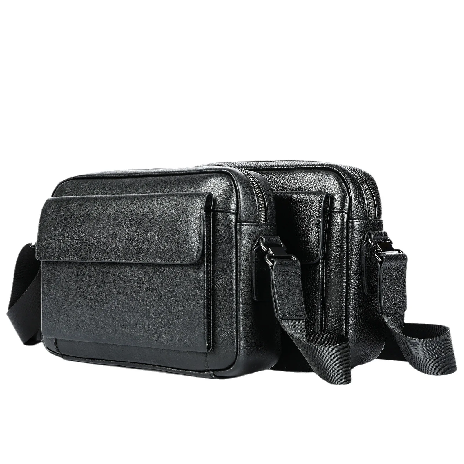 حقيبة يد من جلد البقر الحقيقي بمشبك وسحاب حقيبة يد عصرية للرجال والنساء حقيبة كتف كاجوال للفتيات والأولاد حقيبة كروس حقائب ساع