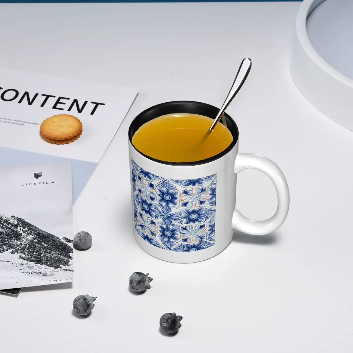 Azulejo Essence Mug Funny Ceramic Coffee Cups Tea Mugs Milk Cup Drinkware Gift for Friends