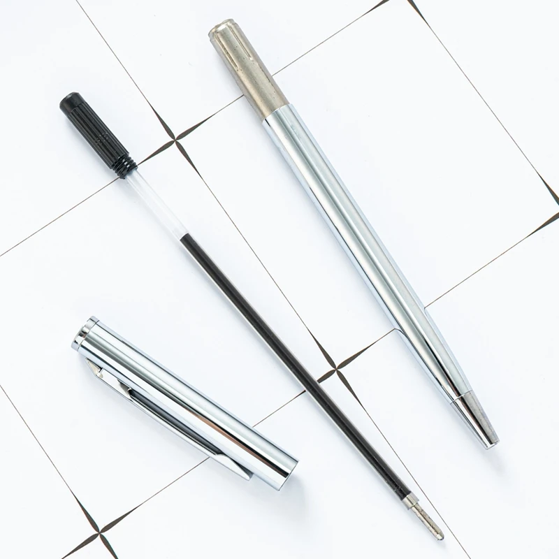 1Pcs 12.8cm Longth Mini Slim Retractable Ballpoint Pen Metal Pens For  Business Office Gift,