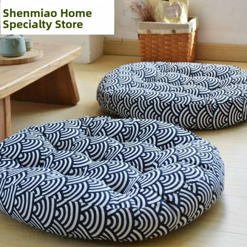 thickened-linen-zafu-cushion-round-5050-japanese-tatami-sitting-pad-fabric-art-home-decorative-pillow-2020q2-new-model