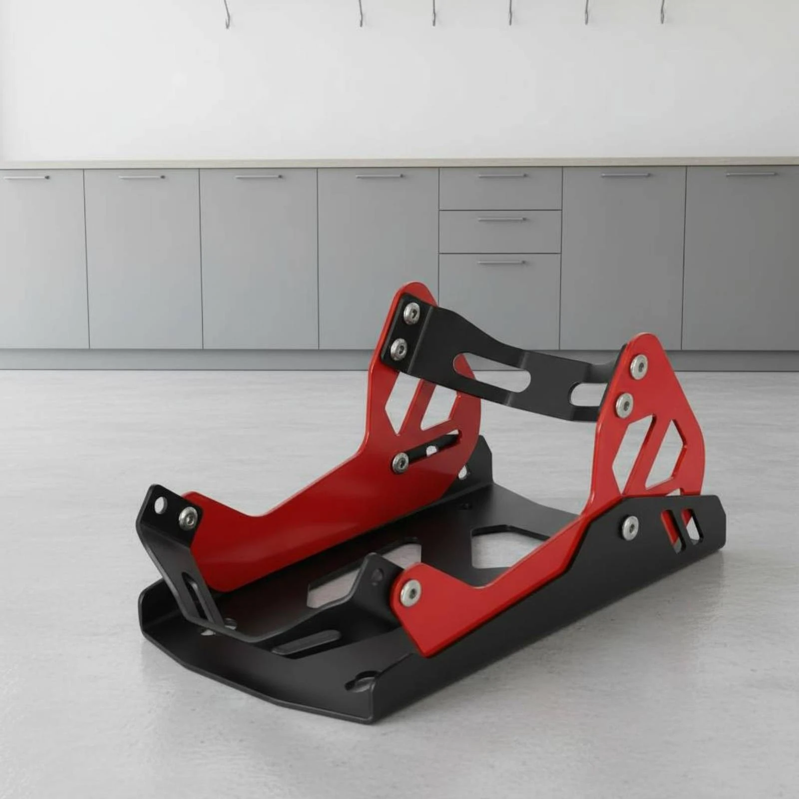 

Motorcycle Wheel Chock Curved Cradle Motorcycle Parking Stand Vehicle Accessory Metal Low-Height for Transport