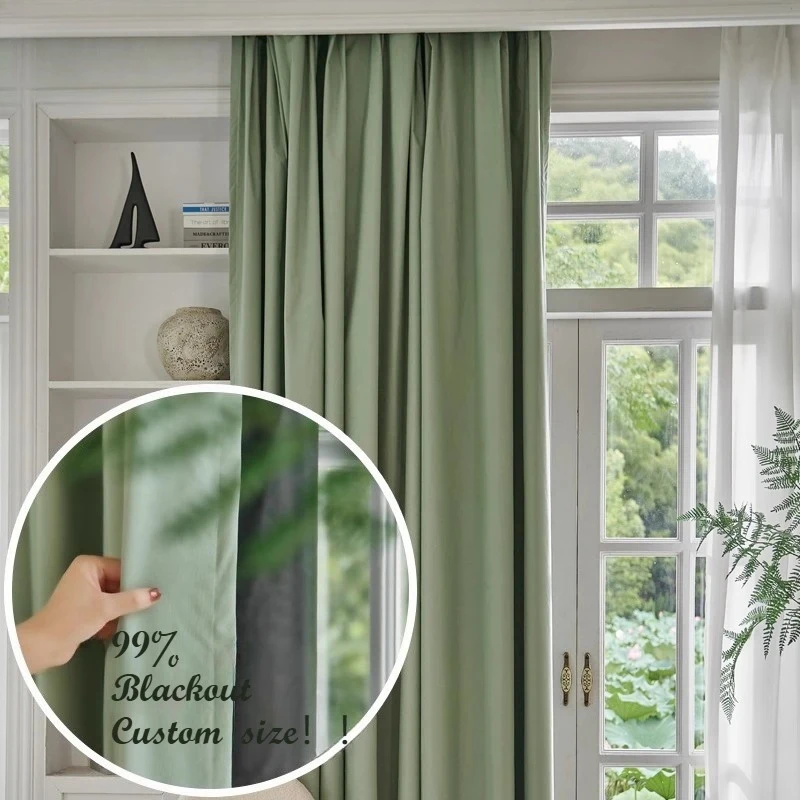 Taille personnalisée! moderne Simple élégant balcon entièrement occultant mode rideaux épais pour salon salle à manger chambre décor blanc Tulle
