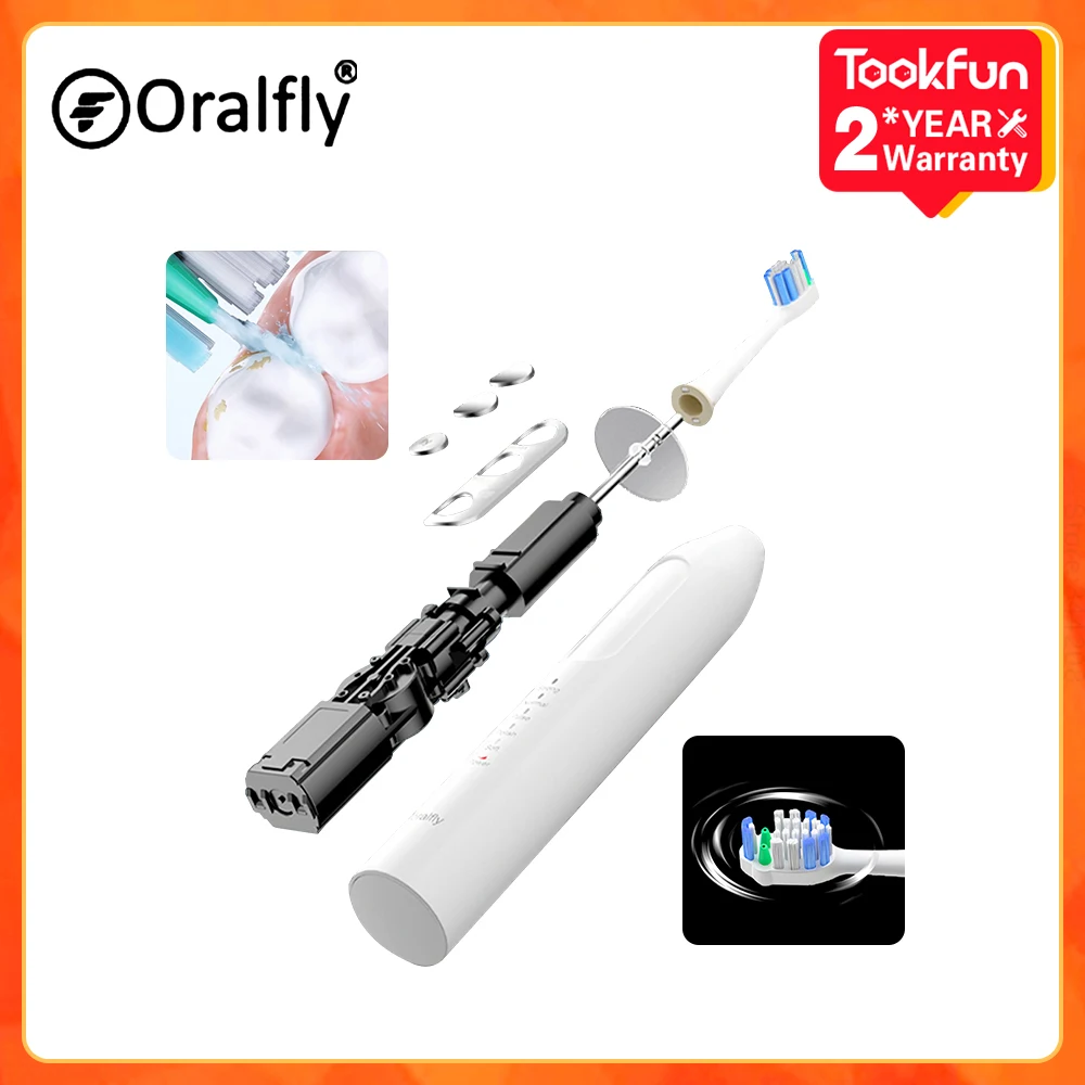 

Зубная щетка Oralfly IPX7 звуковая электрическая портативная, ирригатор полости рта, водная нить для зубов, чистящая щетка для гигиены полости рта