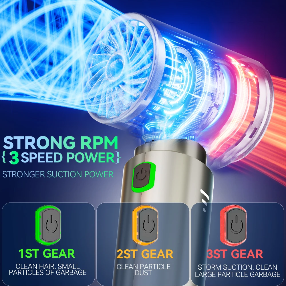 SZUK Car Vacuum Cleaner 18000Pa Powerful Mini Vacuum Cleaner Cleaning Machine Strong Suction Portable Handheld Wireless Cleaner