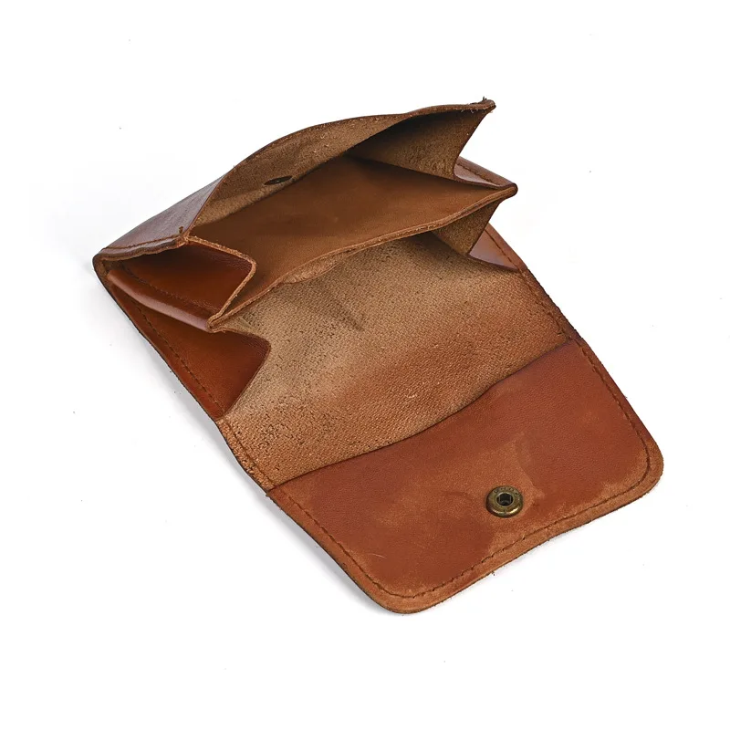 Кошелек из натуральной кожи для мужчин и женщин, брендовые винтажные короткие маленькие мужские кошельки ручной работы, держатель для карт, оригинальный кожаный кошелек для монет