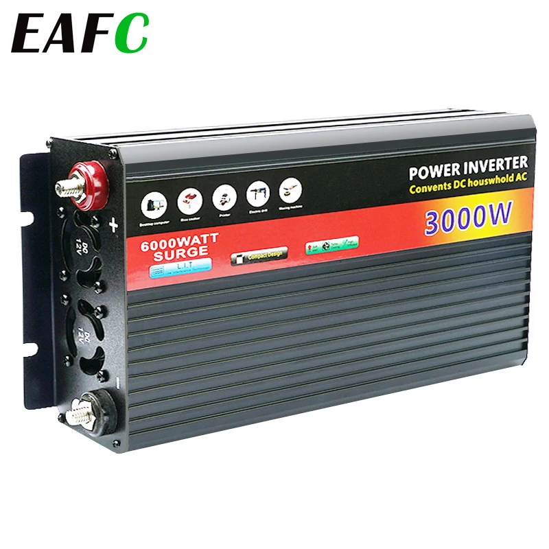 

Car Inverter 12V 220V Car Voltage Converter 3000W-500W Power Inverter Charger Converter DC to AC 12V to 220V for Phone Tablet