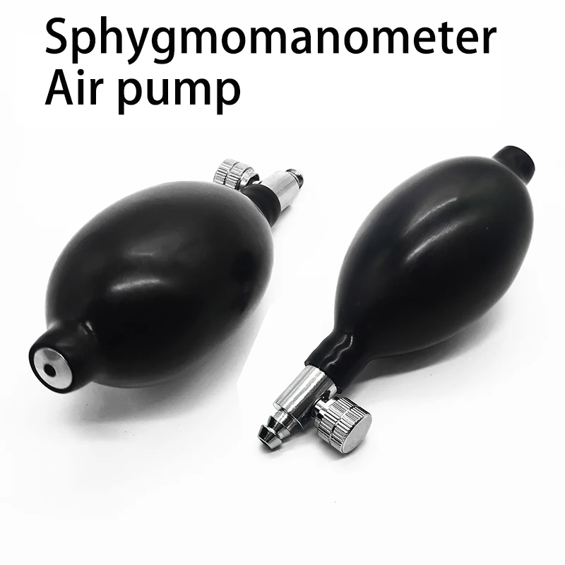 2pcs Replacement Black Manual Air Pump Inflation Sphygmomanometer Oximetro Mercury Blood Pressure Latex Ball Bulb + Air Release