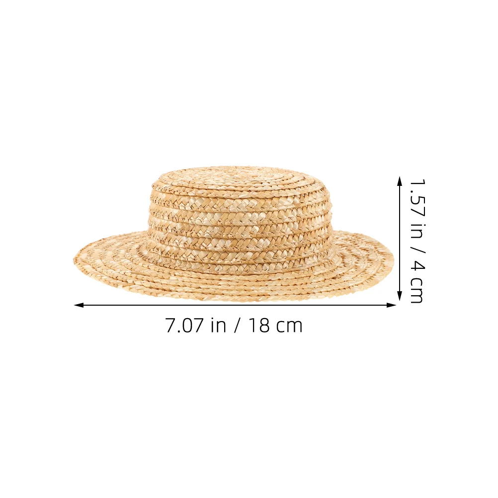 Mini chapeaux de paille miniatures, 2 pièces, petits bonnets tissés, petits chapeaux ronds pour bricolage, artisanat, accessoires créatifs, accessoires Photo, Micro décor