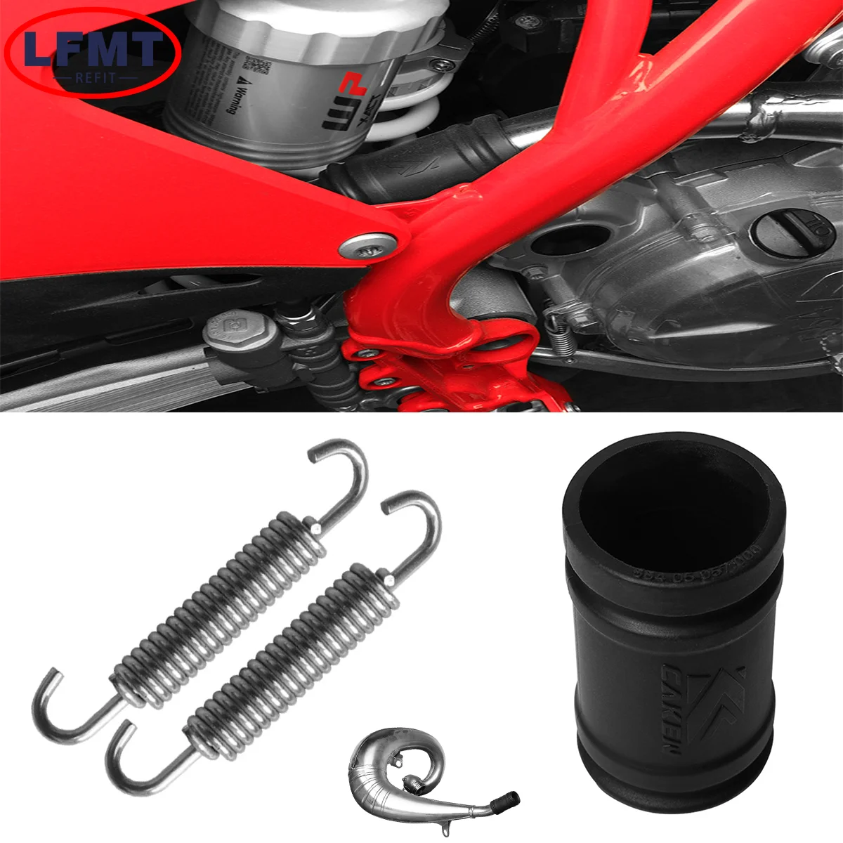 

Exhaust Pipe Tailpipe Seal Ring Spring Exhaust Coupling Kit For KTM 250 300 SX XC EXC XCW TPI 2017-2023 For Husqvarna GASGAS