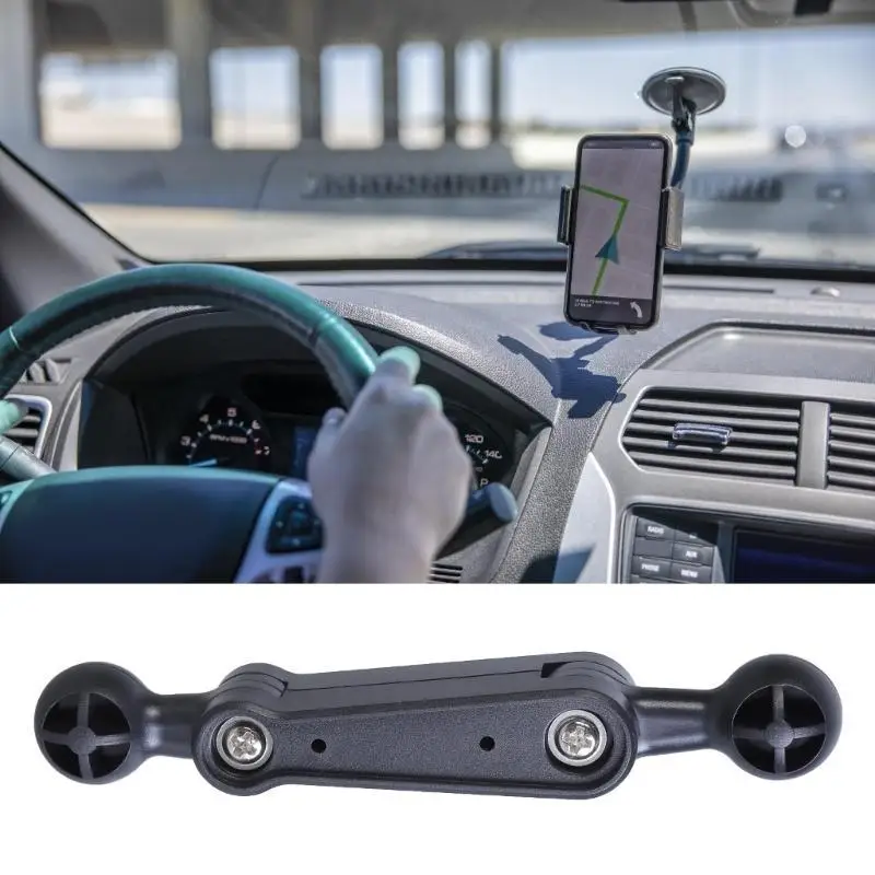 

652F Double Ball Head 17mm Extension Universal Ball Joint Tablet Holder Arm for Car Phone Holder & Map Navigation Accessories