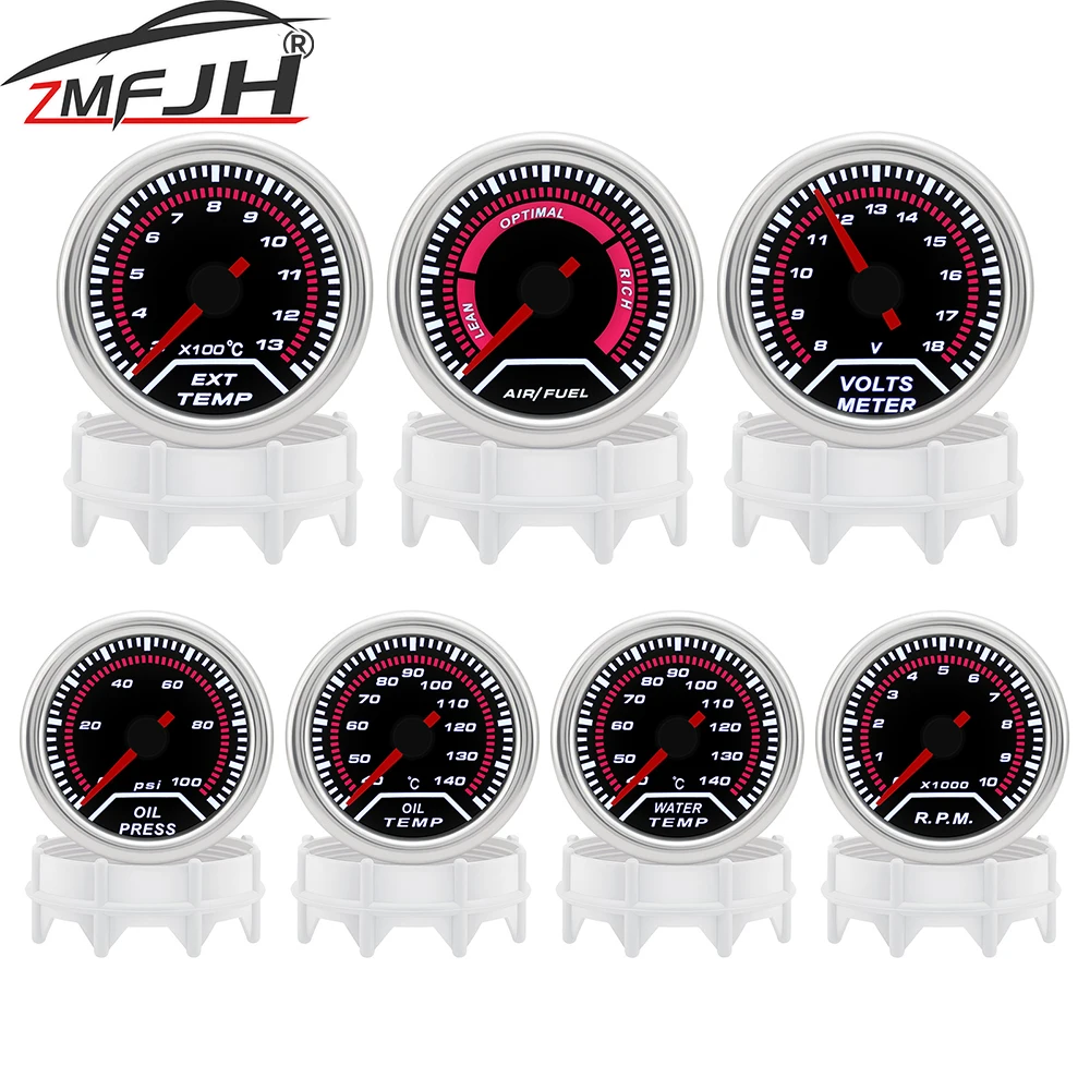 

2" 52mm Oil Pressure Gauge Tachometer RPM Water Temp Oil Temp Air Fuel Ratio Gauge EXT Temp Meter For Car Truck Acessorries