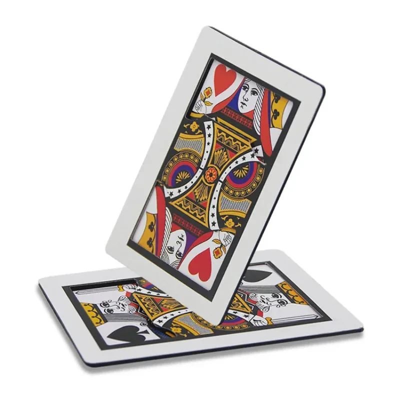 

Автоматическая одна карта Monte (Q,K, 30 см * 45 см, пластиковая версия) Magic Tricks Card Change Magie Close Up, сценический трюк, реквизит, аксессуары