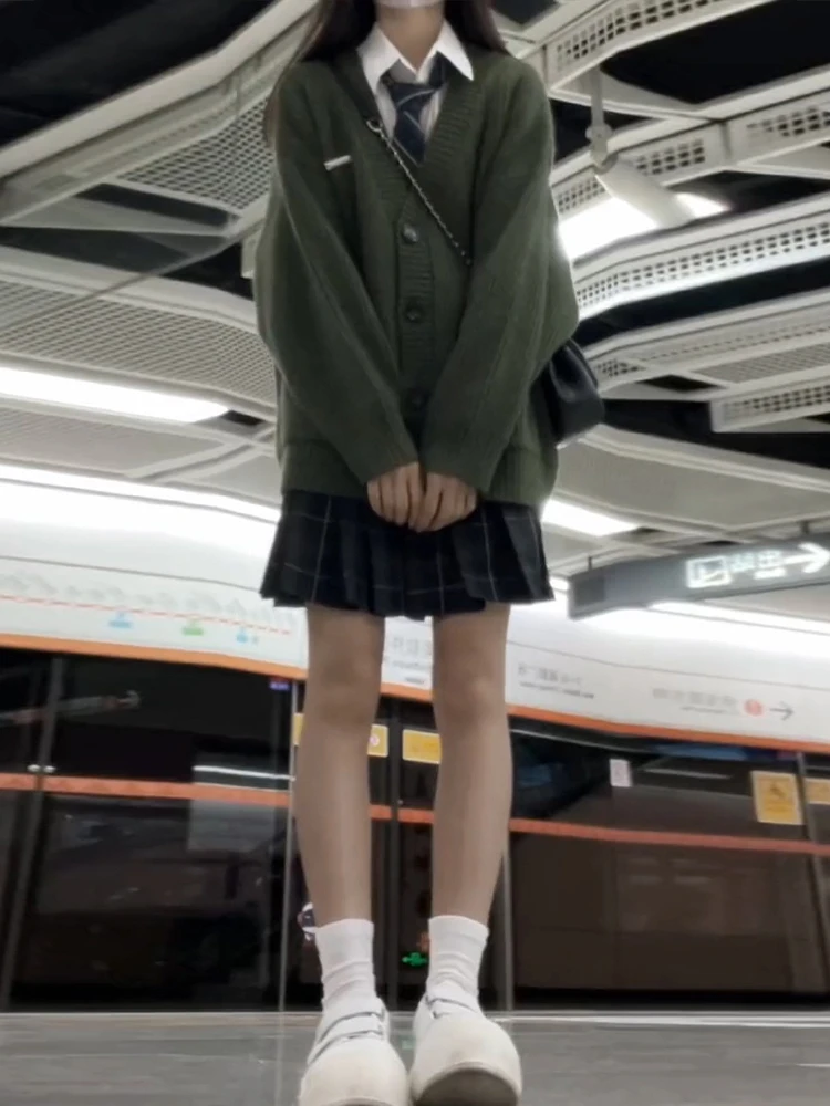 een Casaco suéter de malha feminino outono inverno Thiened Lazy Sle sentimentos de alta qualidade solto ajuste cardigan top Faionable Co...