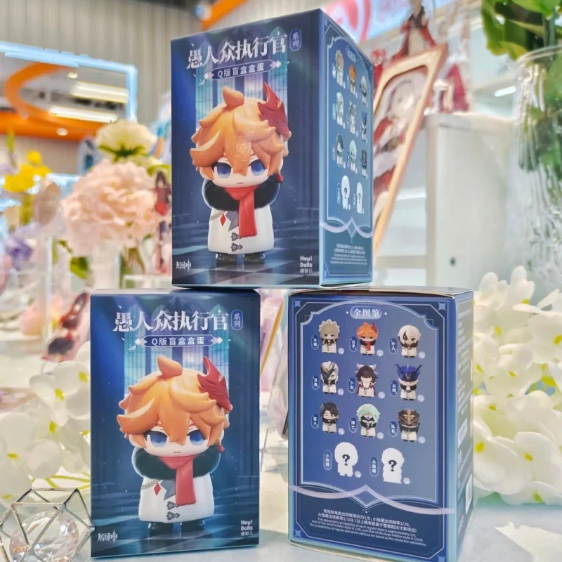 

Оригинальное новое поступление, серия Genshin Fatui, слепая коробка Mihoyo Kawaii, фигурка, настольная игрушка, модель, подарочная коробка, подарки на день рождения для девочек