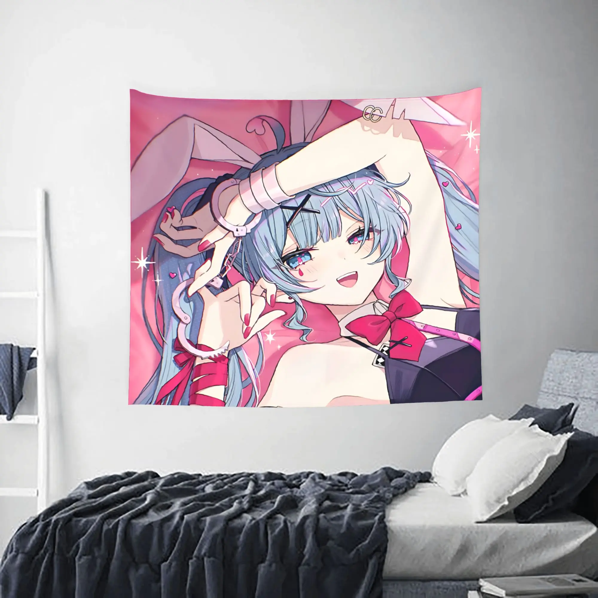 Hatsune Miku Customized Cutecore Tapestry  Wall Hanging Blanket Tapestry Home Decor Items Wall Decorations