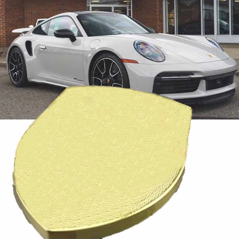 P o r 2 Größe 3D Metall Autoaufkleber Kotflügel Fenster vorne Karosserieaufkleber Goldabzeichen für M a c a n 7 1 8 9 1 1 C a y m a GTS Embleme