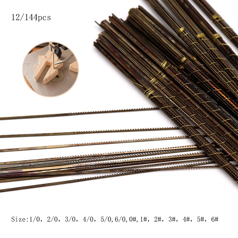 12/144pcs Jeweler Jewelry Metal Cutting Saw Blades Set Handicraft Jewelry Design and Repair Gems Woodworking Hand Tools