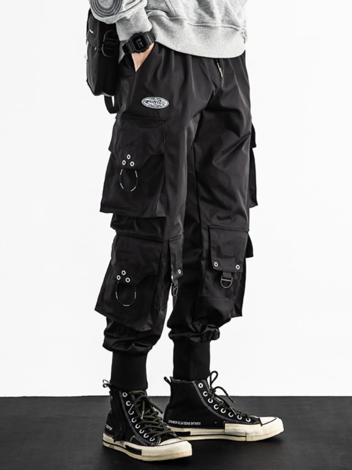 

Loose Men's Utili Pants Hop Hop Sle Spring Autumn Large Size Nine Points Cuffed Sports Trousers Qui Dry Non-Brand Casua...